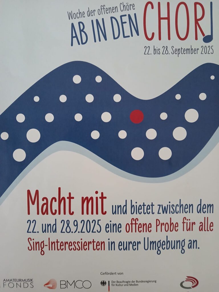 Mehr über den Artikel erfahren NEU! Offene Probe am Montag, den 22.09.2025